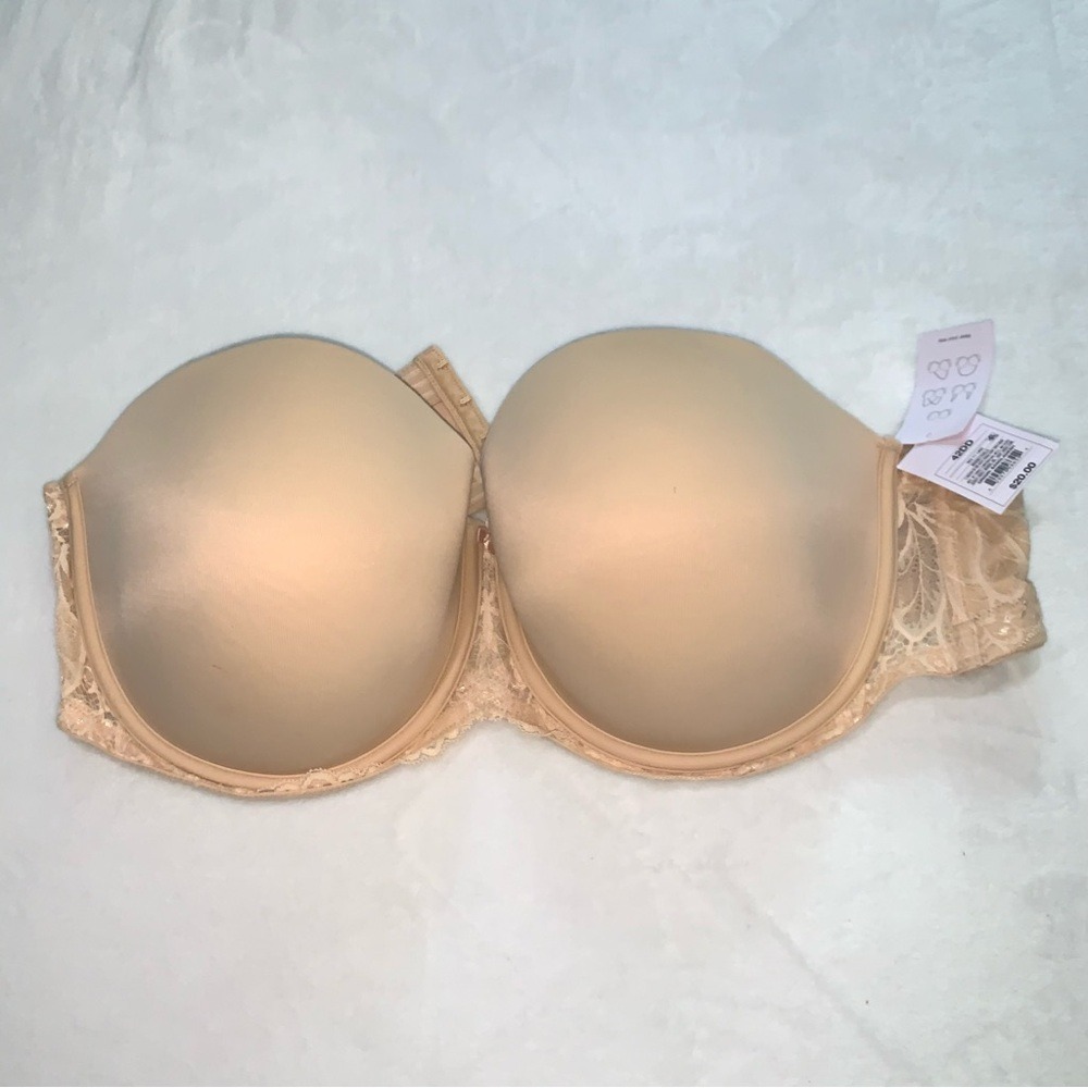 Auden 42DD Elegant Tan Strapless underwire Bra new